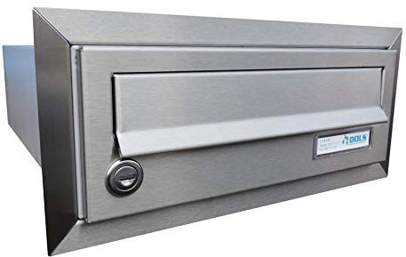 B-01 Cassetta postale incassata a muro in acciaio inox con targhetta portanome - LETTERBOX24.de