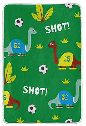 hengpai Niedlicher Dinosaurier-Druck Kinderdecke weiche Bett Couch Sofa Überwurf 152,4 x 228,6 cm für Frauen Kinder