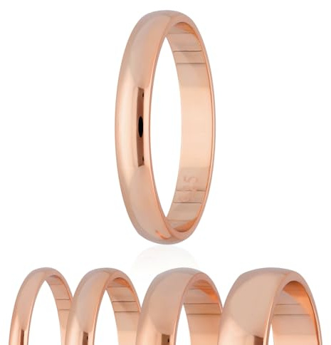 Treuheld® | 925 Sterling Silber Ring | Roségold | 48 Größen