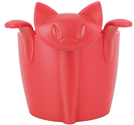 Premium Teeball Filter Infuser aus lebensmittelechtem Silikon effektive Teefilterung für Home Office & Haushalt (rot)