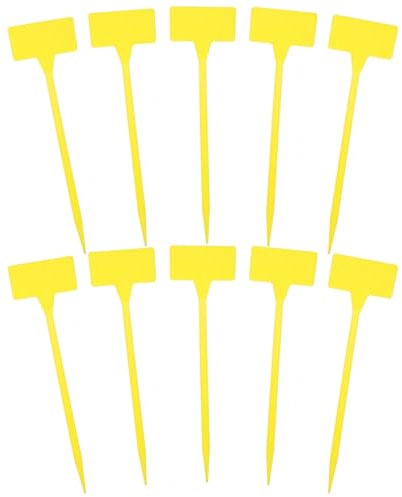 DOITOOL 10 etichette per piante da esterno, impermeabili di tipo T, etichette in plastica per piante, per erbe vegetali, per semi, da giardinaggio per fioriere da