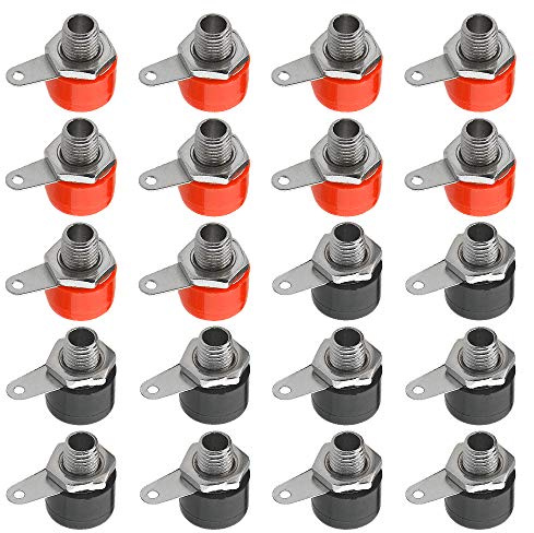 WMYCONGCONG 20 PCS 4mm Bananenbuchse Jack Mount Anschlüsse für Bananenstecker Verstärker Terminal Binding Post