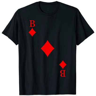 Spielkarte Karo Bube Kartenspiel Fasching Karneval Kostüm T-Shirt