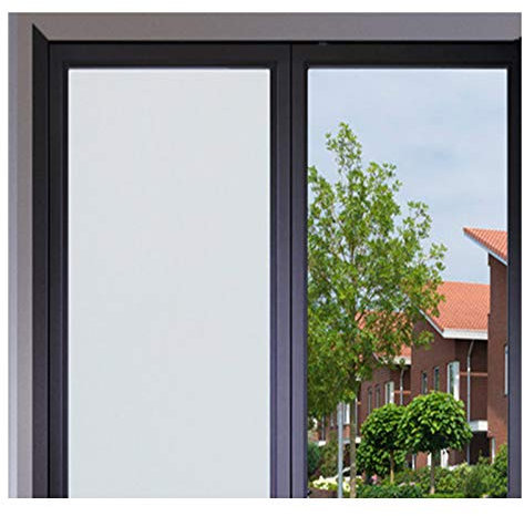 Dekorfolien Milchglasfolie Dekoration Sonnenschutz Folie Sichtschutzfolie Blickdicht Hochwertige Folie für Schlafzimmer Badezimmer Verschiedene Größen-Weiße Matte 0,4x3m