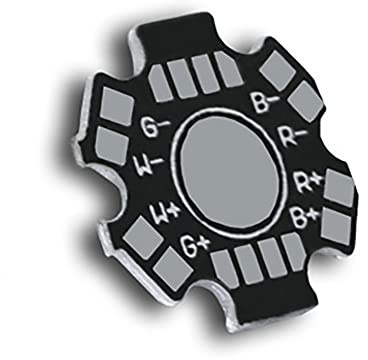 25 Stück 1 W 3 W 5 W LED Kühlkörper (8 Pin Weiß) Aluminium-Grundplatte Panel PCB Leiterplatte Substrat 20 mm Stern DIY Kühlkörper Kühlung für RGBW COB Hochleistungs-LED-Chips Lampenperlen 4 Watt