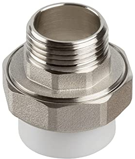 PPR Schraubkupplung AG/IG, ALLE GRÖßEN Rohr-Kupplung Aqua Plus - Fusiotherm Außengewinde/Innengewinde DN20, DN25, DN32, DN40 (DN32 x AG 1, 1)
