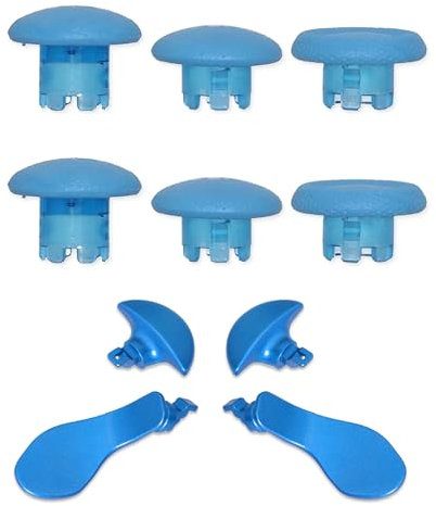 E-MODS GAMING Thumbsticks Paddles Trigger Buttons Replacement for PS5 Edge Controller - Thumb Sticks Back Buttons Accessories for PS5 Edge Controller (10IN1-Blue)