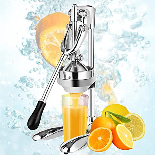 Spremiagrumi professionale in acciaio inox, per limone, lime e melograno, resistente, con pressa manuale e di grande diametro