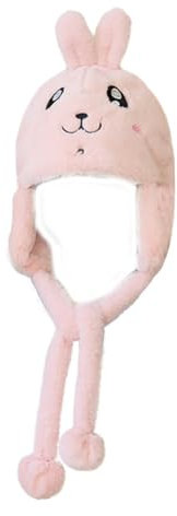 Asudaro Baby Mütze Beanie Strickmütze Plüschhüte Herbst Wintermützen mit Ohrenwärmer Kinder Beanie Winddicht Warme Tiere Mützen Urlaub Hut - für Jungen Mädchen Alter: 4-10 Jahre Rosa