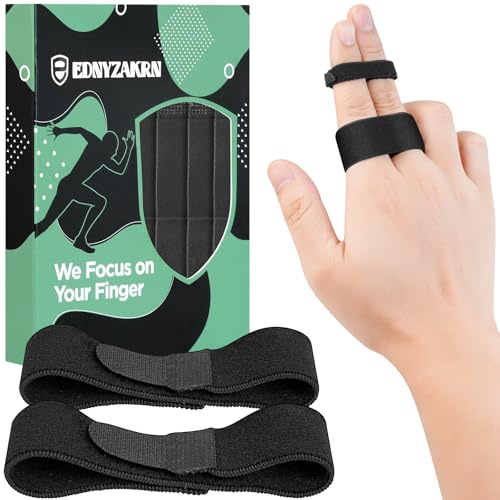 EDNYZAKRN 10 Pack Buddy Tape Finger Straps, Washable and Reusable Finger Brace for Joint Stabilizer for Sport Injured