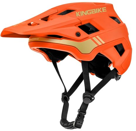 Fahrradhelm, Mountainbike Helm Helme für Männer Frauen Erwachsene Jugend (Orange, L(58-61CM))