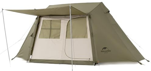 Naturehike Village CampingtäLt FöR 3-4 Personer, Kompakt Och FamiljeväNligt,LäMpligt FöR 3 SäSonger,Med Optimerad Ventilation Och Stora FöNster,Perfekt FöR Camping,TräDgåRdsarbete Och Familjeresor