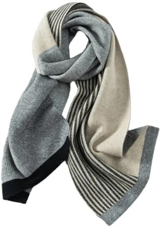Herren Kaschmirschal Strickwolle Sarves, grau, One size