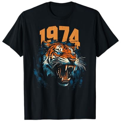 1974 Année du tigre signe du zodiaque chinois T-Shirt