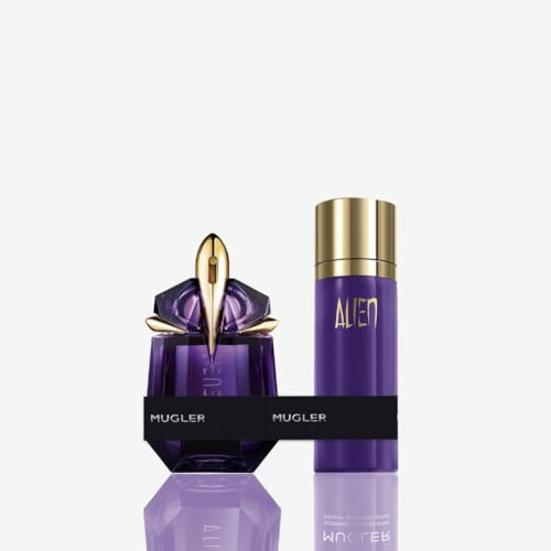 MUGLER Alien Eau De Parfum, Perfume Para Mujer, Ambarino, Amaderado y Floral, Fragancia Excepcional, Recargable, 30 ml + MUGLER Alien Desodorante Perfumado En Spray, 100 ml