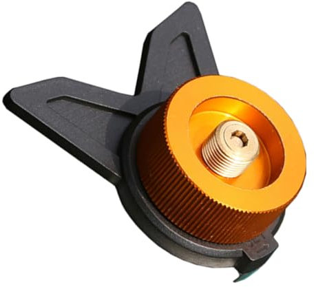 TINEASUR Campingadappter Aus Messing Tragbarer Gastankadapter Für Outdoor-aktivitäten Propanadapter Für Campingbedarf Leicht Und Langlebig