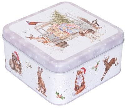 Wrendale Designs - Winter Woodland' Woodland Animal Christmas Square Tin