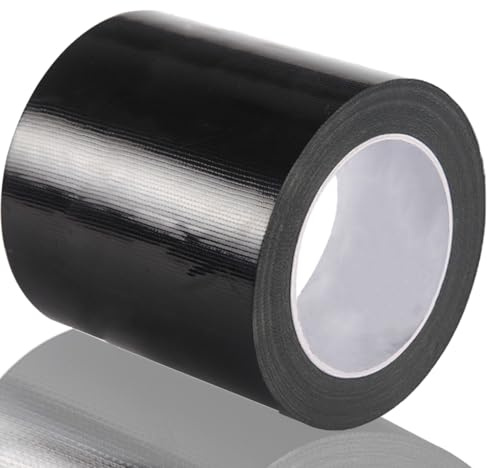 Yuexitech Duct Tape 75mm x 20m, Ruban Adhésif En Tissu, Forte Adhérence Sans Résidu, Imperméable Résistant à la Chaleur, Bricolage Réparation Maison Auto Extérieur, Noir