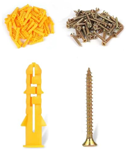 MANICAF Dämmstoffdübel 30mm, 200 Stück Fassadendübel Dämmung, Dübel Dämmung Fassade (100 Stück Fassadendübel, 100 Stück Schrauben), Schrauben-Sortiment-Kit