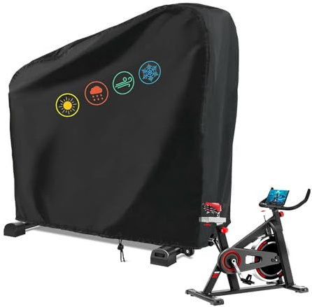 CulineformX Exercise Bike Cover, Upright Heavy Duty Bicycle Covers for Outside Storage Elliptical Bike Cover All-Weather Protection