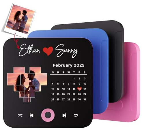 Witfox Personalisierter Spotify Fotomagnet - Personalisierte Kühlschrankmagnet mit Musik - Selbst Gestalten Fotomagnete Geschenk für Paare, Männer & Frauen zum Geburtstag, Valentinstag & Weihnachten-2