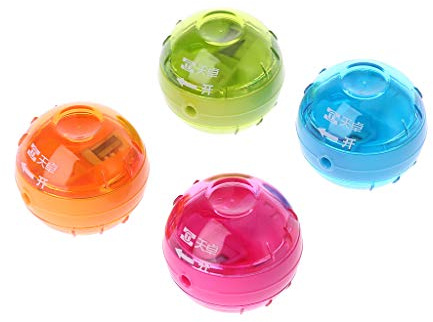 2,0 mm Bleistiftminen, Spitzer, Doppelloch, Schule, Büro, Schreibgerät, Buntstifte für Künstler, Bleistiftspitzer, niedlich, rund, durchscheinend, niedlich, Handbuch für Standard-Bleistifte