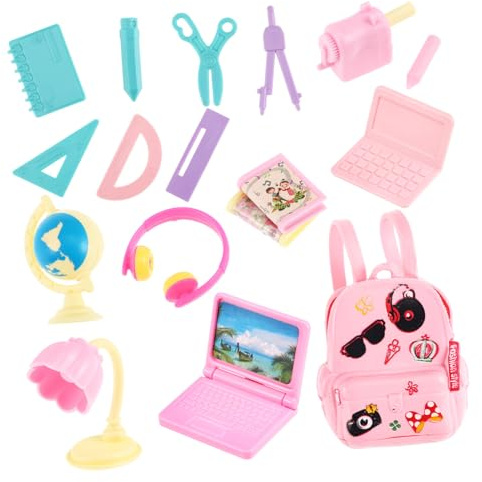 Homoyoyo Mini School Supplies Doll Accessories Scale Realistic Bright Colors and Sturdy Design for Boy Girl Dollhouse and Playsets