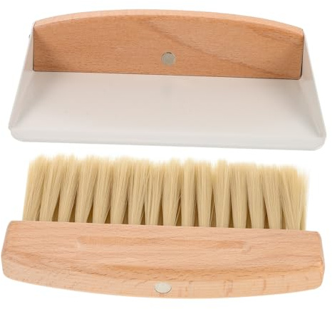 TOPPERFUN Mini Desktop Cleaning Broom and Dustpan Portable Small Table Sweeper with Nylon Bristles Compact Dust Pan Brush for Home Office Dormitory and Study Cleaning