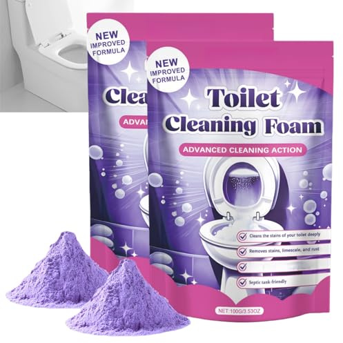 2pcs Wc Reiniger, Toilet Cleaning Foam, Berührungsfreie Schäumende Toilettenreinigung Beseitigt Flecken,Toilettenreiniger für Strahlend Saubere Toiletten, Sorgt Dafür Länger Sauber