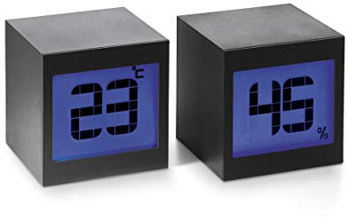 Philippi - Two Magische Uhr 2 TLG. - ABS, gummiert, Thermometer, Hygrometer, Kalender, Wecker