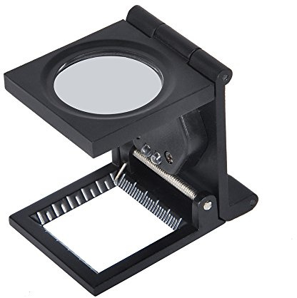 Fadenzähler - Delaman Klappbare LED Lupe, 10 Fach Fadenzähler mit Licht für Textile Schmuckwerkzeug