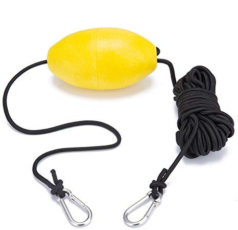 NewShot Marine Rope Tow Line, Harness Buoy Ball Float Leash & Stainless Steel Hook for Lake River Ocean Anchoring Fishing Drift Anchors System