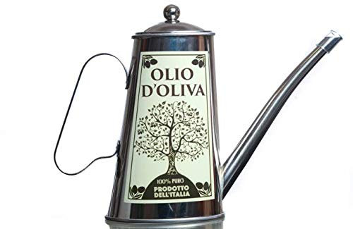 Giovacchino Barni Oliera Acier Inoxydable Ovale Décoration Olive Vintage pour Aliments 500 ml