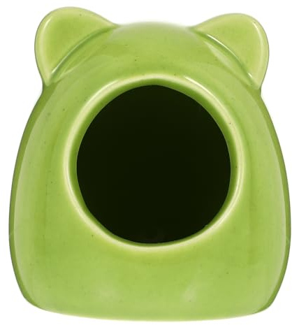 Balacoo Small Animal House, Ceramic Hamster Bedding Hideout Nest, Critter Bath for Chinchilla Hamster Rat Gerbils (Random Color)