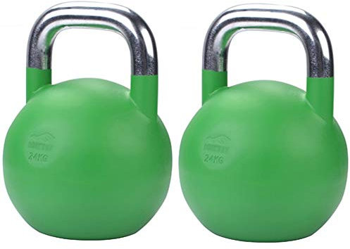 ZYCSKTL Kettlebells Competitive Kettle, Hanteln for Arm Ausbildung Fitnessgeräte, Trainingsraum Yoga Kettle, Home Fitness Kettle (Color : 24kg Green)
