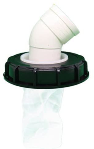 DAZZLEEX Ton Couvercle de filtre en nylon lavable pour réservoir d'eau de pluie DN75 165 mm 45 degrés avec filtre 330 g