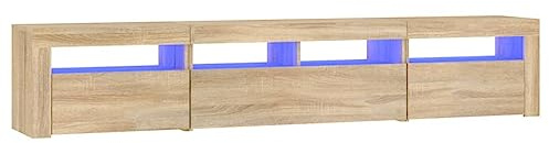 vidaXL TV-Schrank mit LED-Leuchten Sonoma-Eiche 210x35x40 cm