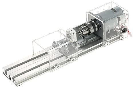 KOCAN mini tornio, 100 W Mini Perle Macchina Tornio in miniatura FAI DA TE Lavorazione del Legno Buddha Perla Tornio Rettifica e Lucidatura Perline Lavorazione Legno Tornio DIY Lucidatrice Trapano Ute