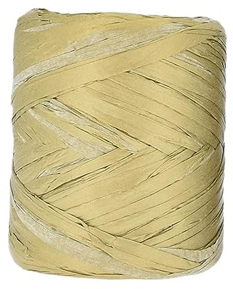 kowaku Bast-Papier-Bastelband, Schnurseil, Makramee-Projekte, Verpackung, Papierschnur, Band zum Verpacken, Gartenarbeit, Hochzeitsdekoration, Basteln, Gold