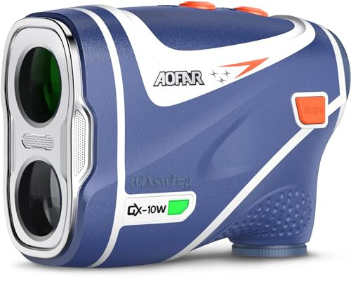 AOFAR GX10 Golf-Entfernungsmesser 1200Y mit exklusiver automatischer Anpassung der roten Anzeige, Magnetfunktion, Slope on/Off mit Kontrollleuchte, Flaggensperre mit Vibration, Scan Modus