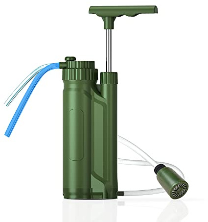 YIWENG Portable Osmose Inverse Filtre À Eau Pompe Extérieure Système De Purification De L'eau Équipement De Survie pour Camping Randonnée Voyage Préparation Aux Urgences,filtre à eau