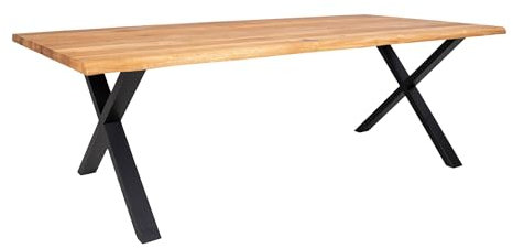 möbelando Esstisch >Toulon< in Natur, Eiche-Massiv - 95x75x240cm (BxHxT)