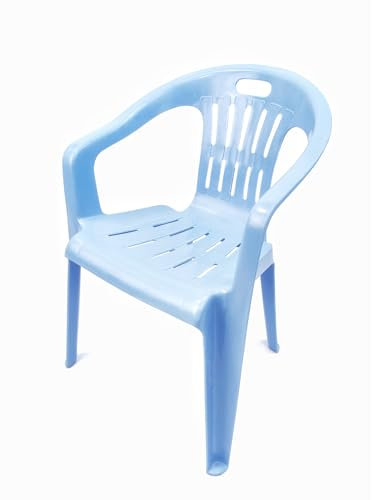 Ecoplast Gartenstühle für Kinder aus Kunststoff, hellblau, 355 x 265 x 500 cm
