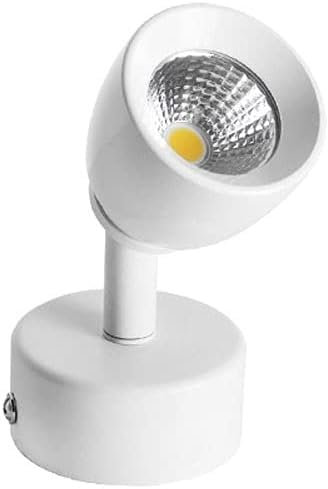 HSTBLEOO Faretto a LED montato su superficie, mini faretto da soffitto in alluminio, faretti regolabili ad angolo 360+180 per interni (colore: bianco-4000 K)