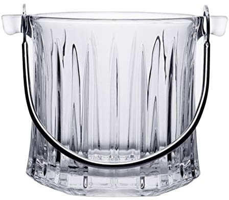 CRBUDY Weinkübel, Eiskübel, Eiswanne, verdickter bleifreier Glas-Eiskübel, japanische Schnitzerei, Kleiner Eiskübel, Bar, Cocktail-EIS, Champagner-Eimer, Kühler, Champagner-Eimer