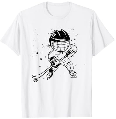 Hockey su ghiaccio Kid stile fumetto Maglietta