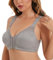 Curyon Minimizer Bras for Women Front Closure Back Support Full Figure Jacquard Grey 36B