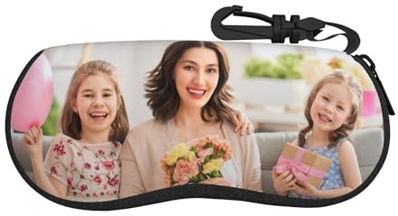 LMQJDZ Étui à lunettes personnalisé, étui à lunettes personnalisé avec texte photo,Convient aux hommes,femmes,adultes De personnalisé cadeau pour