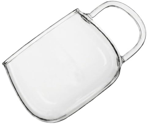 OFFSCH Eleganter Glasbecher 400 Ml Einfache Teetasse Kreativer Bierbecher Praktischer Weinbecher Explosionsartig Glatte Haptik