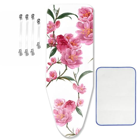 ZJBKX Bügelbrettbezug, Bügelflächen 130-144cm Länge x 40-52cm Breite, Universalgröße XL für Dampfbügeleisen Geeignet